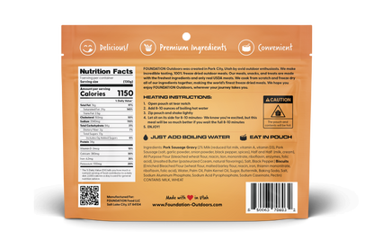 FOUNDATION Outdoors Biscuits & Gravy Meal