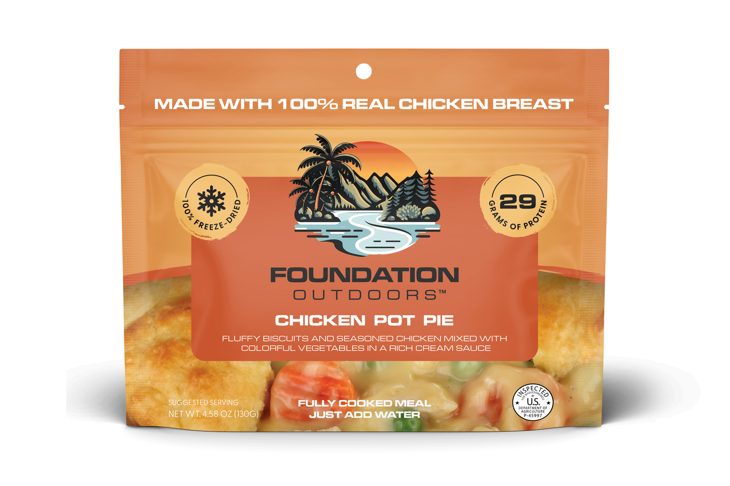 FOUNDATION Outdoors Chicken Pot Pie Meal