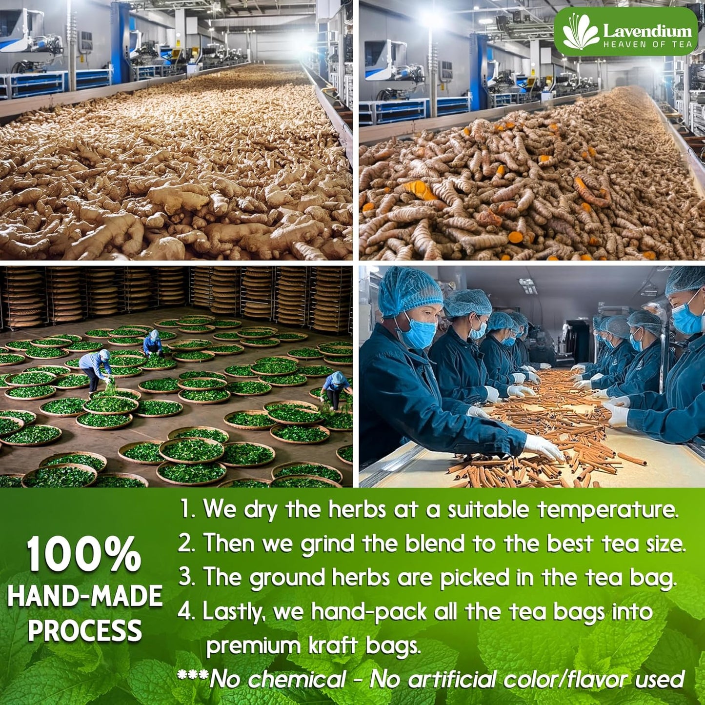 SIimming Detox Tea Caffeine Free - Herbal Tea with Chamomile, Hibiscus Tea & Ginger Root