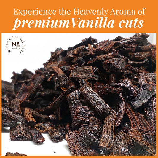Premium Vanilla Cuts - 1 lb. From Whole Vanilla Beans Grade B | Cut and Sorted for Easy Use