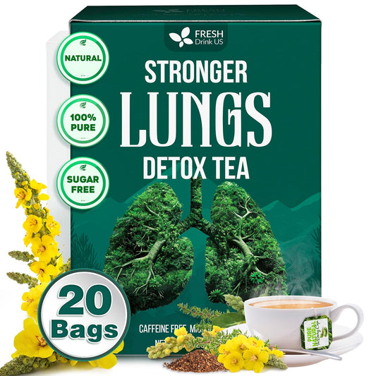 StrongerLungs Tea Bags - Supports Lung Cleanse, Congestion Relief & Mucus Detox
