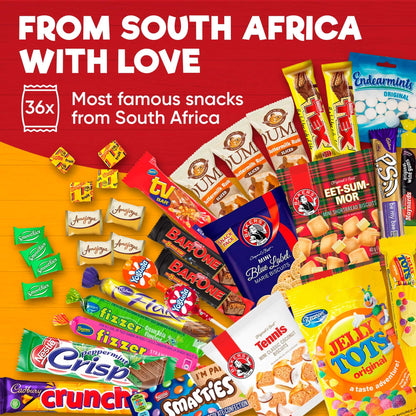 Premium South African Snack Box - 36 Authentic Treats & Confectionery