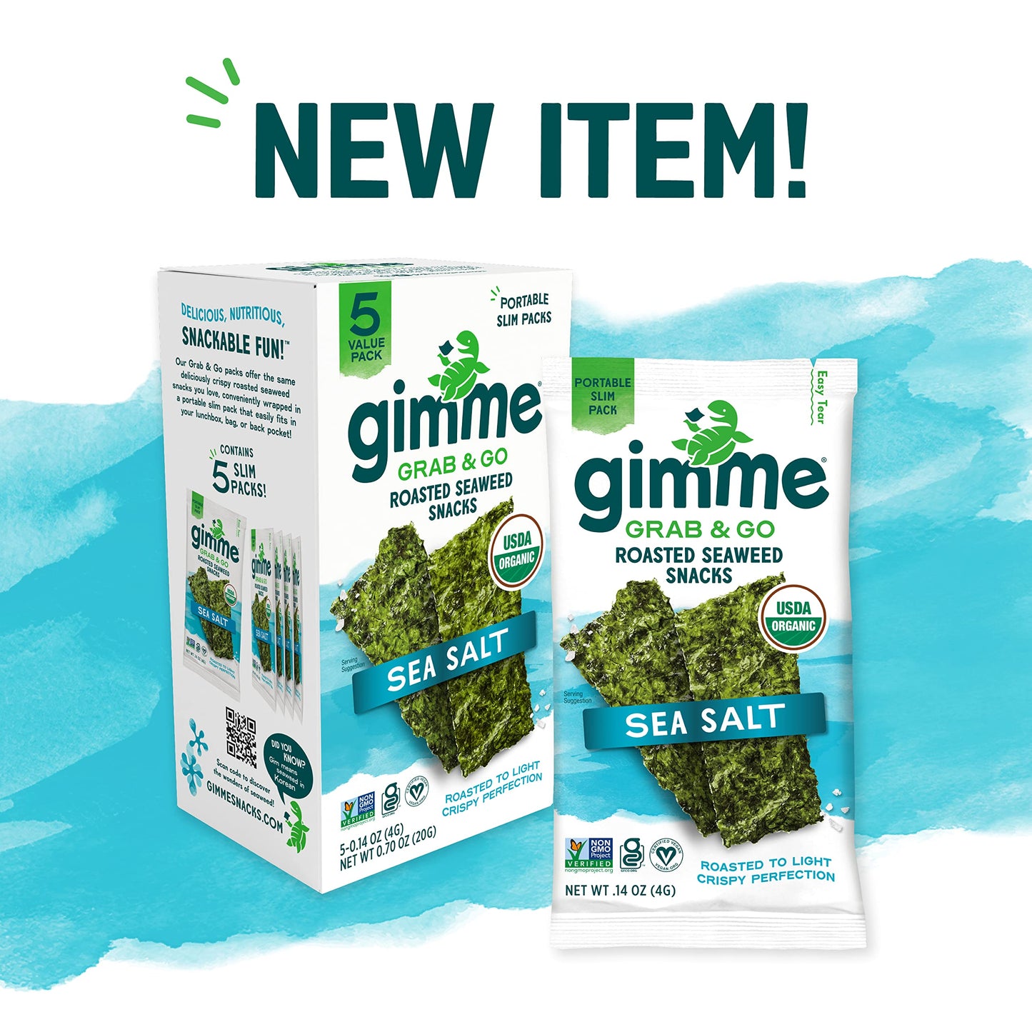 TikTok Viral Gimme Organic Roasted Seaweed Snacks - Multi-Flavor Pack