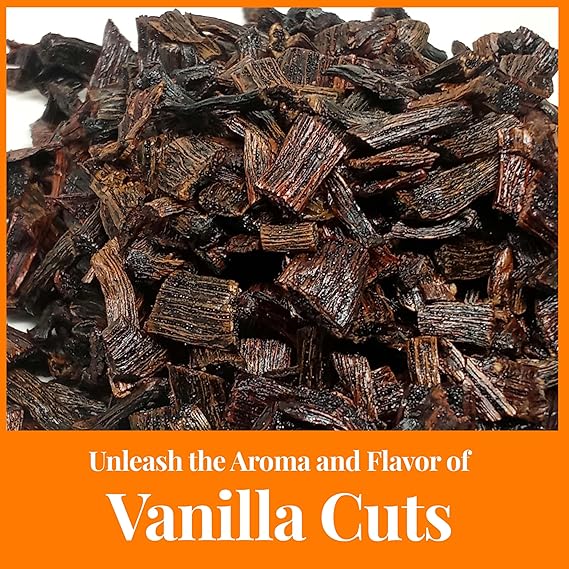Premium Vanilla  Cuts - 1 lb. From Whole Vanilla Beans Grade B | Cut and Sorted for Easy Use