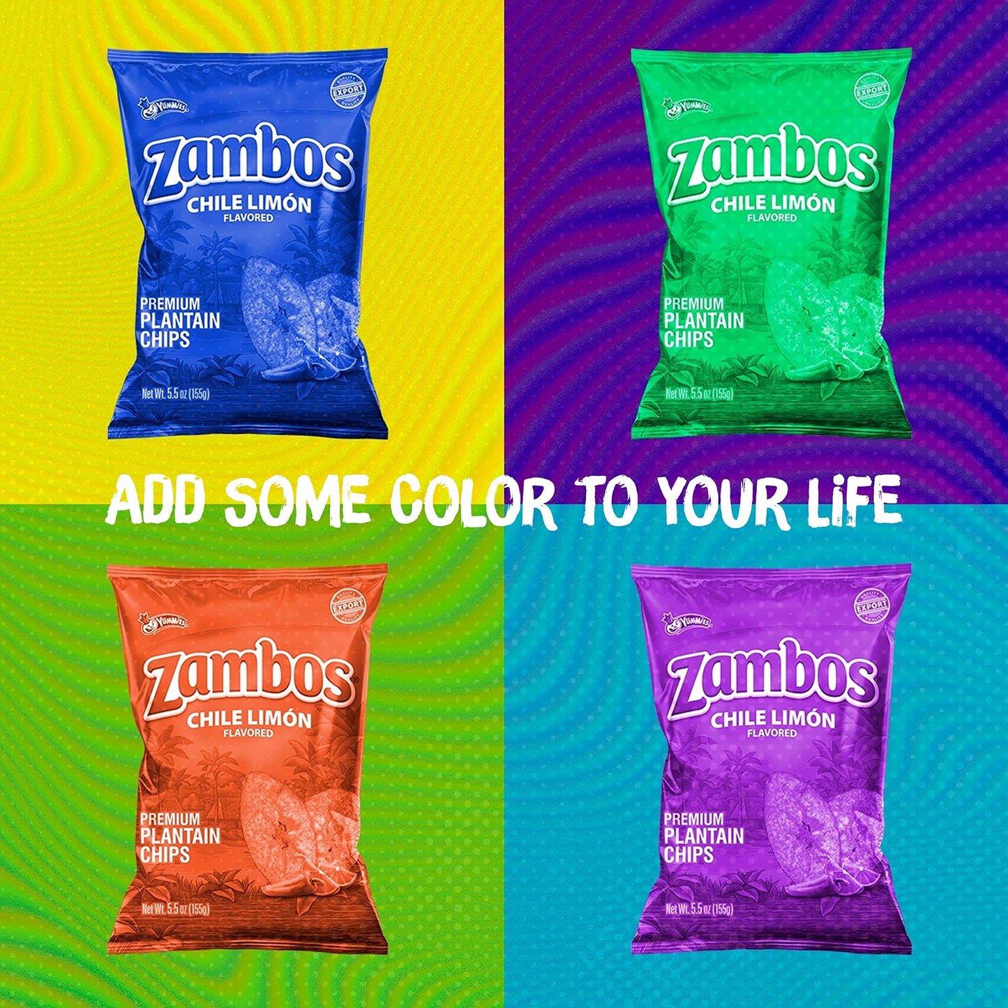 Viral TikTok Zambos Plantain Chips - Chile Limón, Original & Salsa Verde | Premium Central American Snack (5.29 oz)