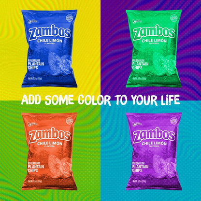 Viral TikTok Zambos Plantain Chips - Chile Limón, Original & Salsa Verde | Premium Central American Snack (5.29 oz)
