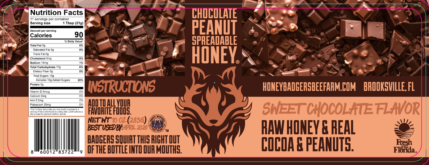 Chocolate Peanut Spreadable Honey