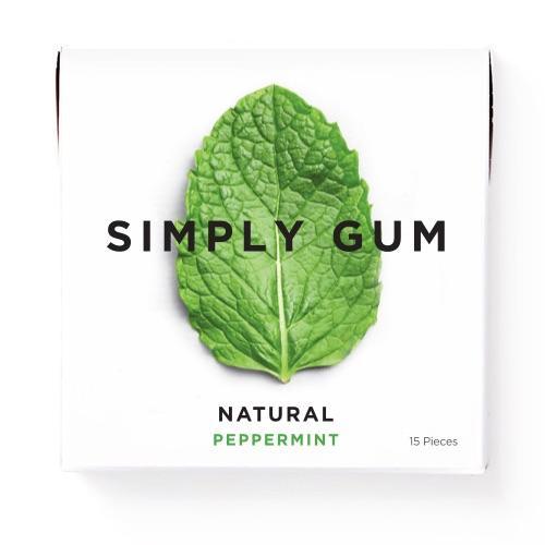 Simply Gum - Natural Peppermint Gum (15CT)