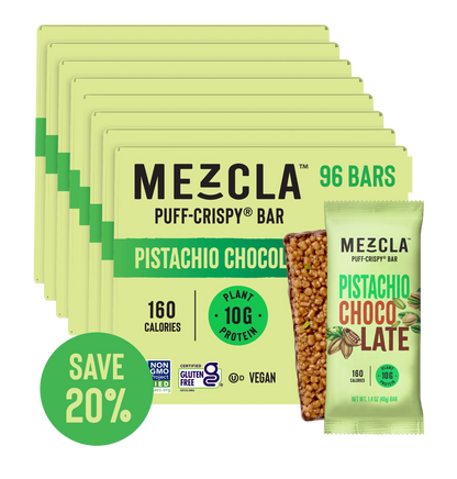 Mezcla Pistachio Chocolate Bars - 12 bars x 1.4 oz case
