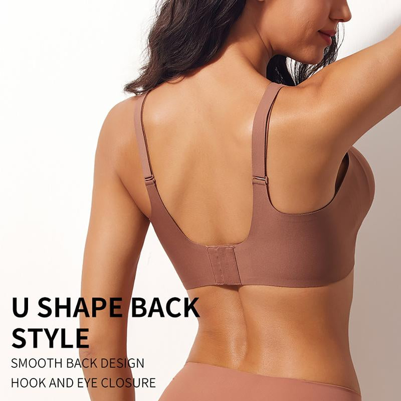 VRCOMFY Jelly Wireless Women Comfortable Push up Bras Wireless Seamless Full Coverage Bra Buttery Soft Everyday Tshirt Bra