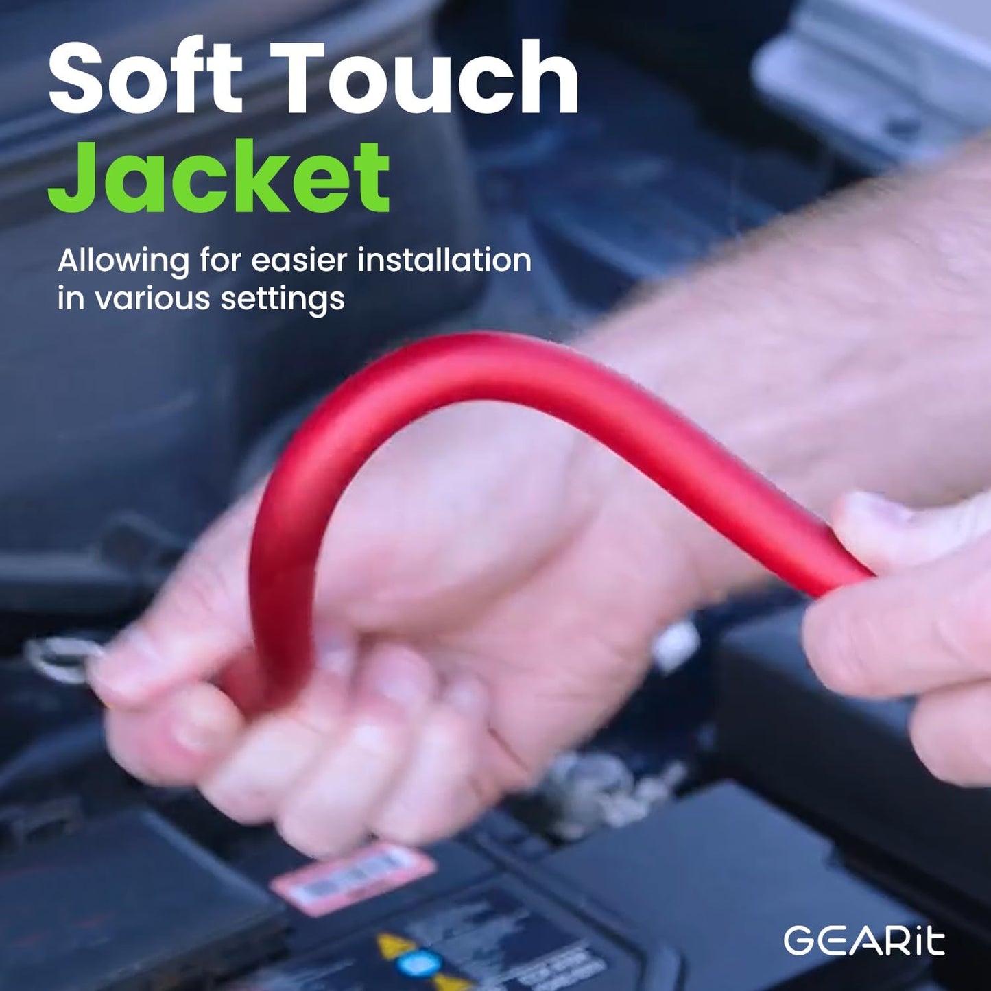 , 4 Gauge Wire, for Automotive Power/Ground, Battery Cable, Car Audio, RV, Amp, CCA Wire, Wire, Automotive Wire, Battery Cables, Amp Wiring Kit, (25 Feet Each- Black/Red Translucent)