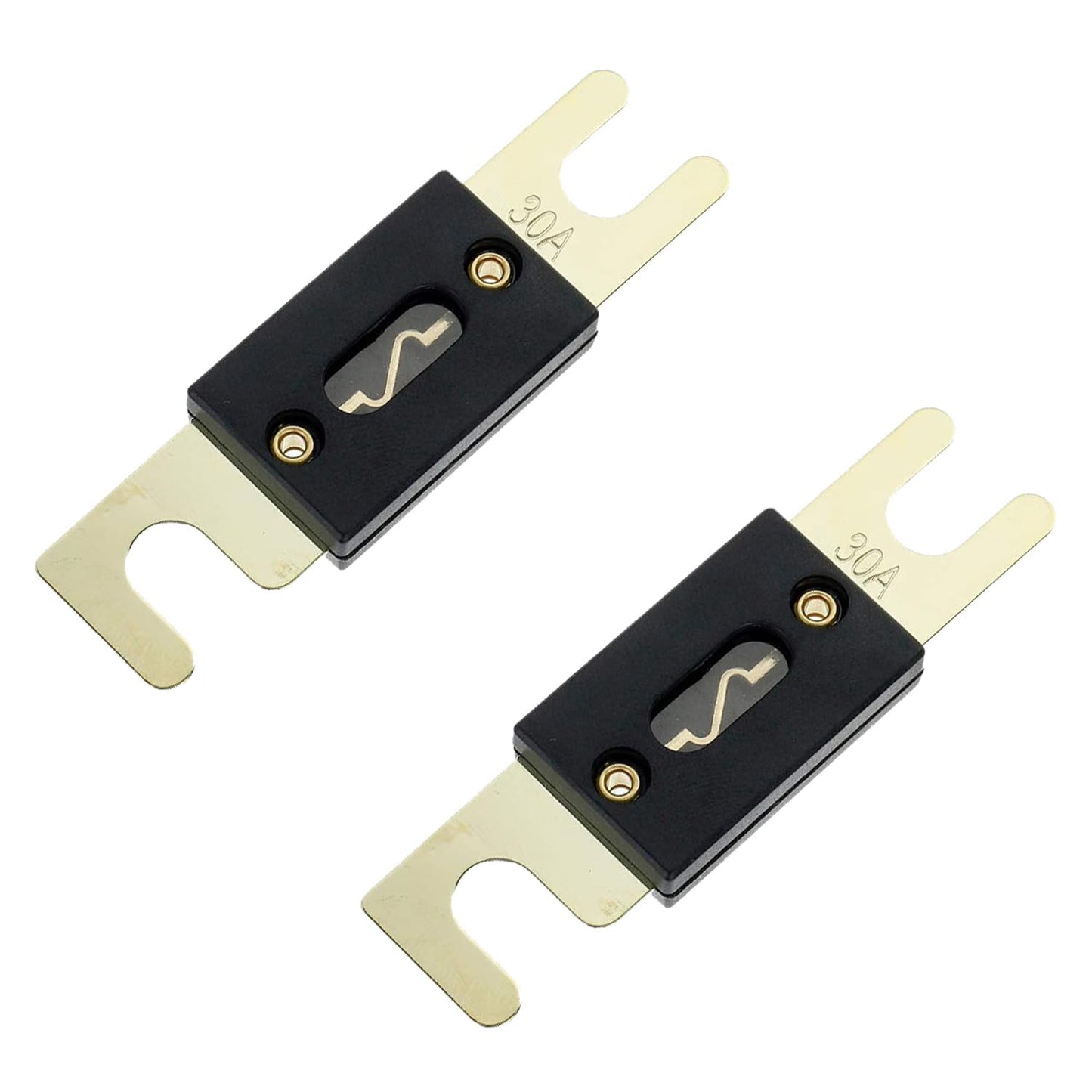 2Pcs 100A ANL Fuse Holder and 2Pcs 100Amp 32VDC ANL Fuses for Audio and Video Systems