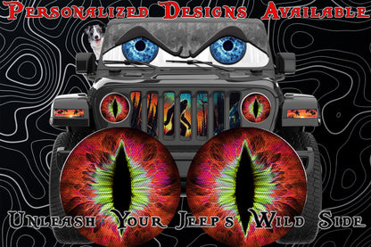 Red and green cat eyes