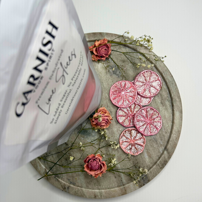 Wicked Inspired Pink and Green Luster Dust Dried Lime Garnish Set 2 Pack