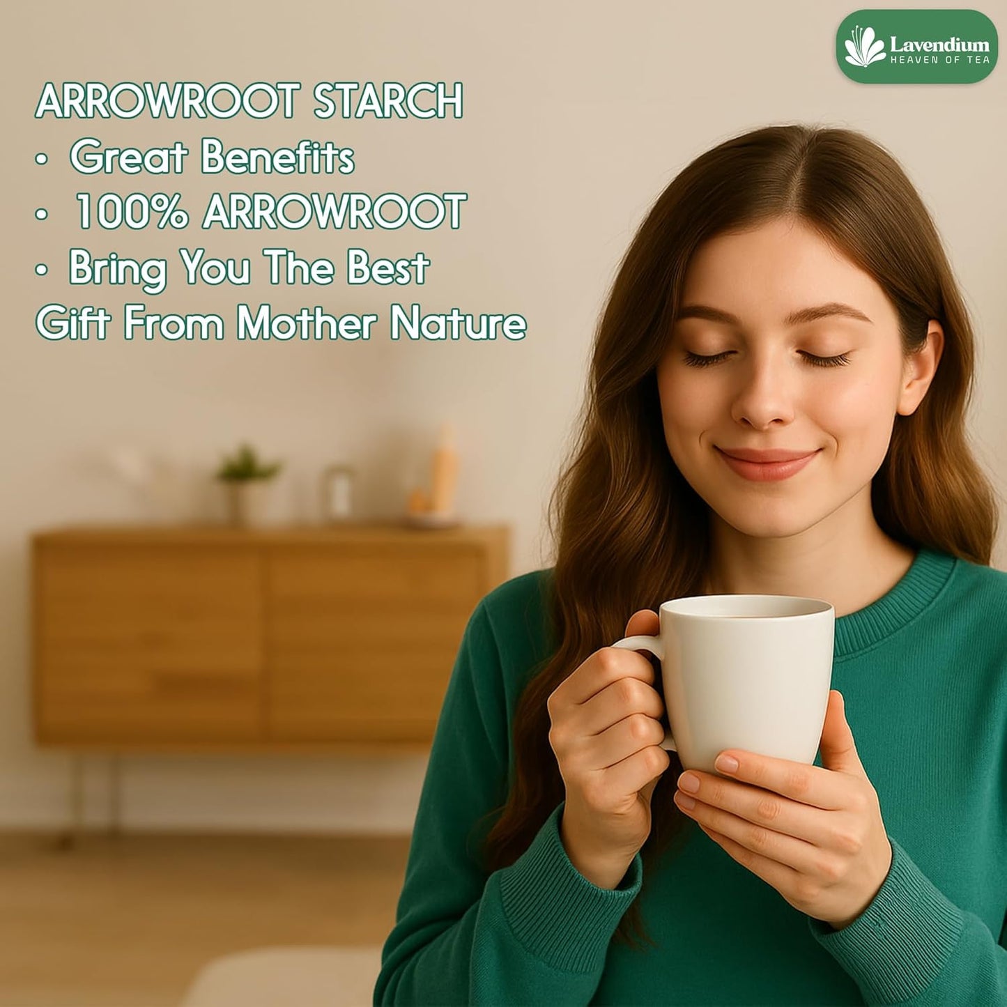 Premium Arrowroot Starch Powder – 17.6oz Resealable Bag, Gluten-Free, Non-GMO, Premium Plant-Based Thickener for Cooking, Baking & Frying.