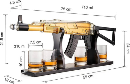 AK47 Gun Decanter Set | 710 ml | 4, 10.5oz