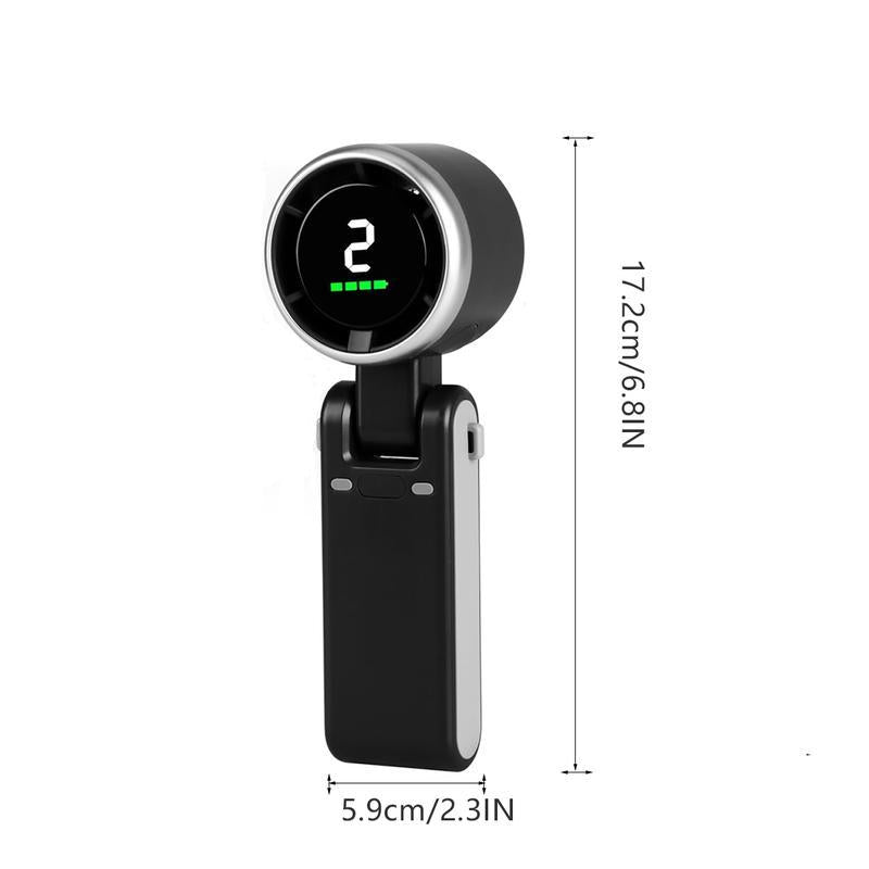 Portable Handheld Turbo Fan, 5 Gear Wind,4000Mah Battery Operated, up to 10 Working Hours, 3 in 1 Hand Fan Rechargeable with Air Turbo Tech Cooling Fan for Outdoor Activities, Travel