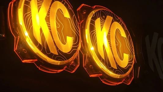 KC HiLITES Pro6 / Titan Gravity Light Cover Topo Overlays (Pair) - Universal