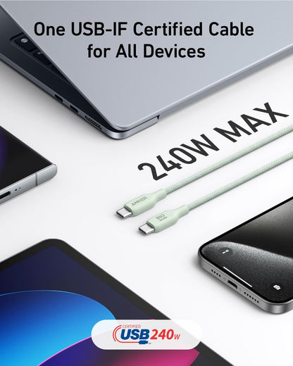 Anker 543 USB-C to USB-C Cable (Bio-Braided,6 ft)