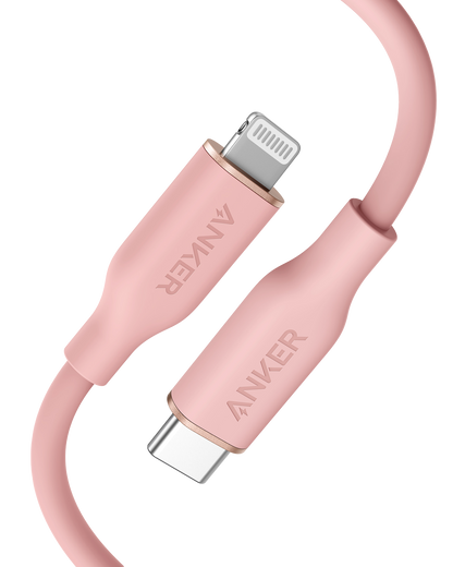 Anker <b>641</b> USB-C to Lightning Cable (Flow, 3 ft Silicone)