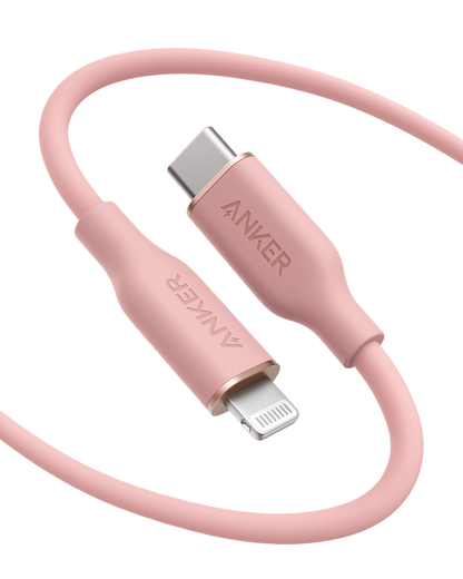 Anker <b>641</b> USB-C to Lightning Cable (Flow, 3 ft Silicone)