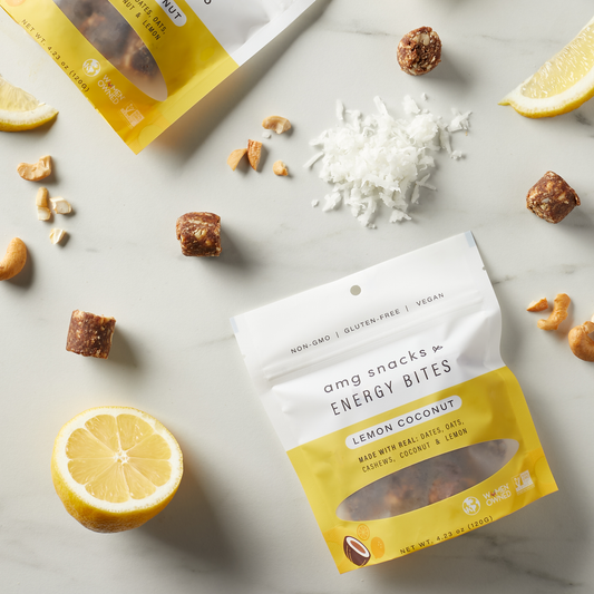 AMG Snacks Lemon Coconut Energy Bites Pack - 6 Packs x 4 oz case