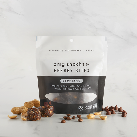 AMG Snacks Espresso Energy Bites Pack - 6 Packs x 4 oz case