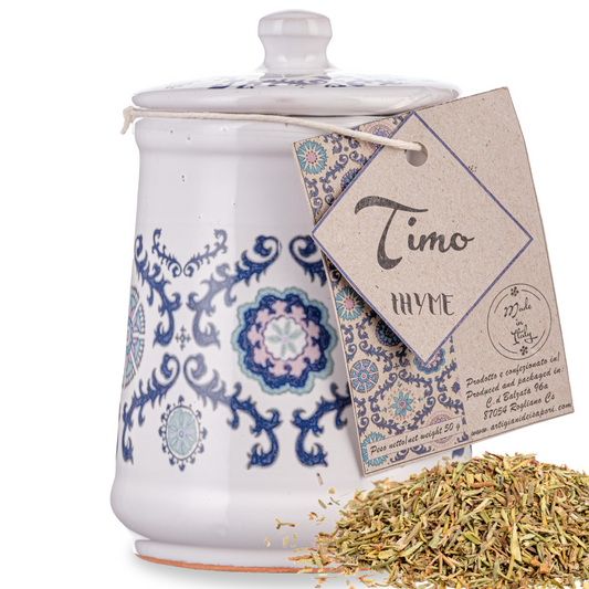 Artigiani dei Sapori, Dried Thyme in  Ceramic Jar, 0.7oz (19grs)
