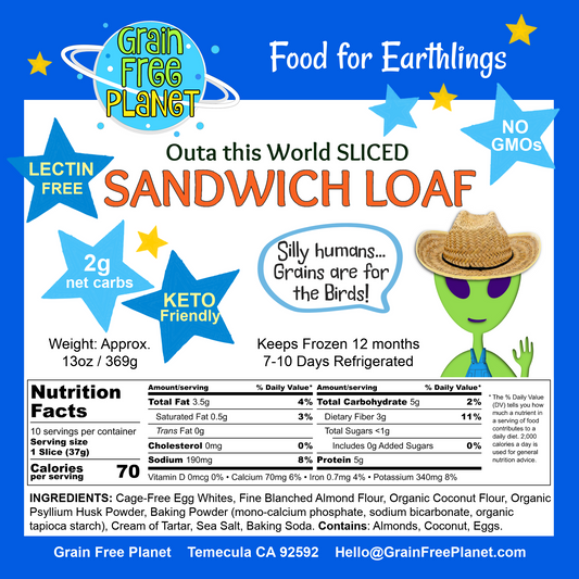 Grain Free Planet Keto Sliced Sandwich Loaf Case