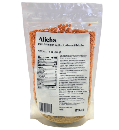 Alicha - Mild Ethiopian Red Lentils