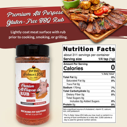 Premium All Purpose Gluten Free Keto Friendly BBQ Rub 8.6 oz