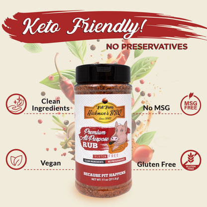 Premium All Purpose Gluten Free Keto Friendly BBQ Rub 8.6 oz