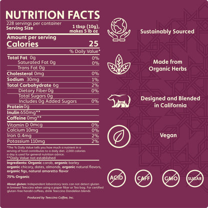 Almond Amaretto Chicory Herbal Coffee