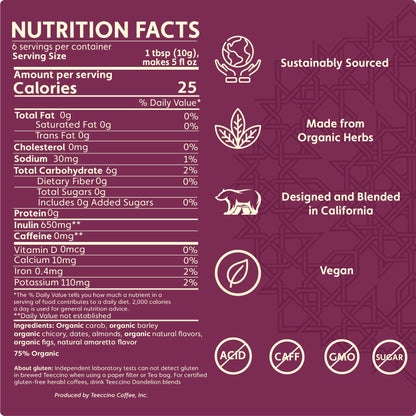 Almond Amaretto Chicory Herbal Coffee