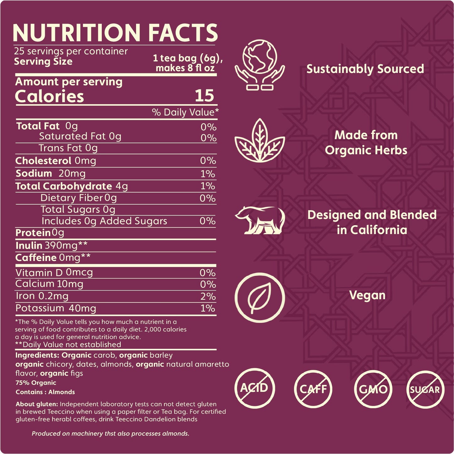 Almond Amaretto Roasted Herbal Tea