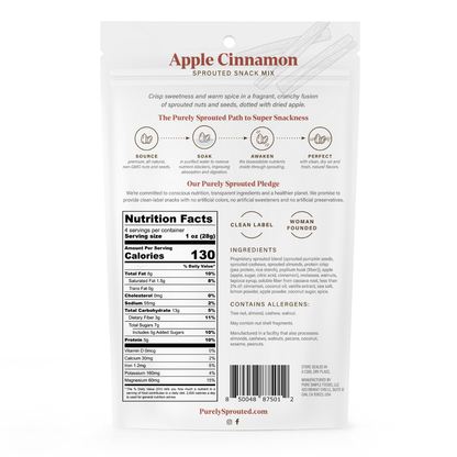 Apple Cinnamon, Sprouted Snack Mix