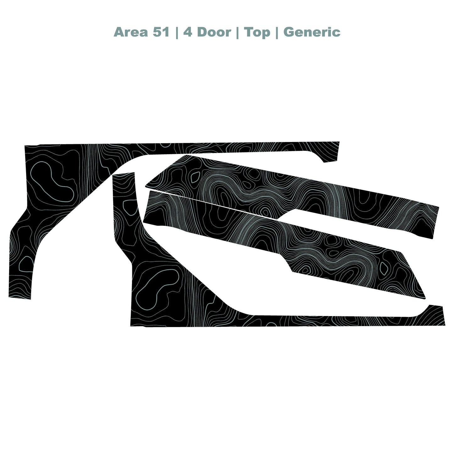 Topographic Upper Door Overlay Kit (Printed Series) - 2021+ Bronco 4 Door