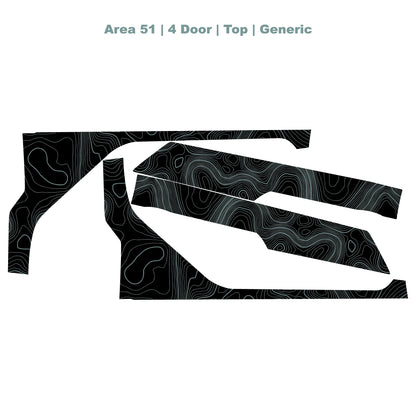 Topographic Upper Door Overlay Kit (Printed Series) - 2021+ Bronco 4 Door