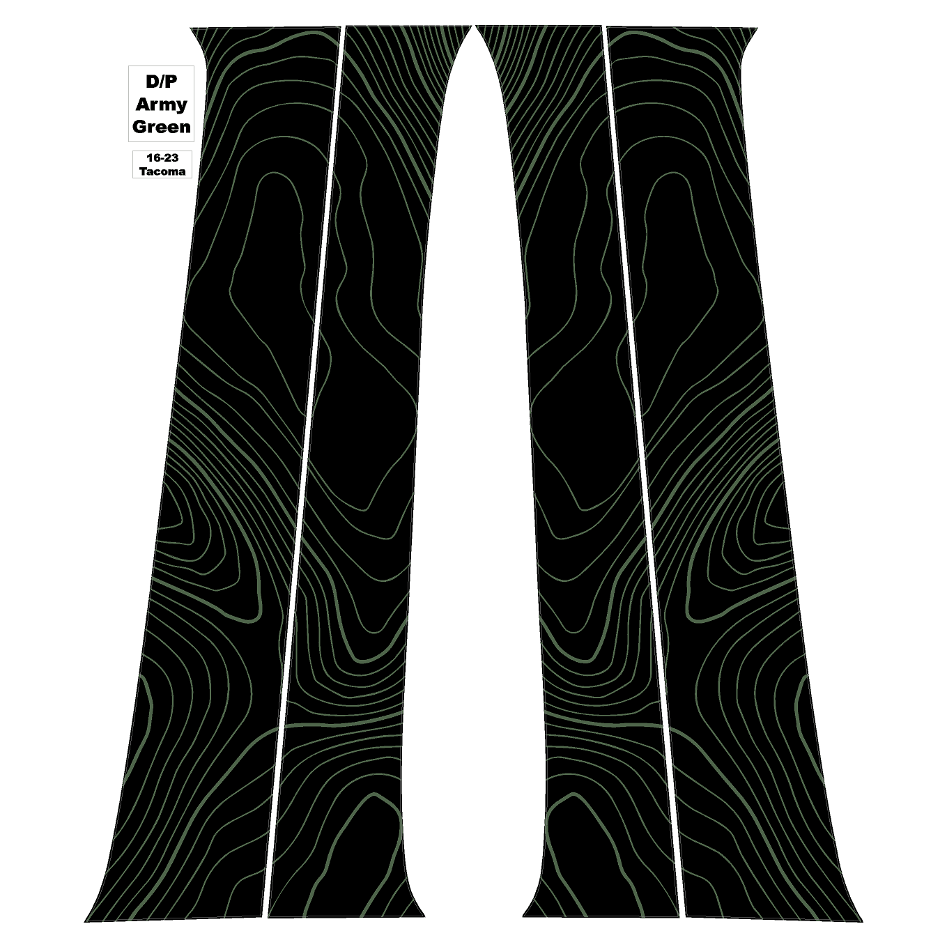 Topo B Pillar Overlays - 2016-2023 Tacoma Double Cab