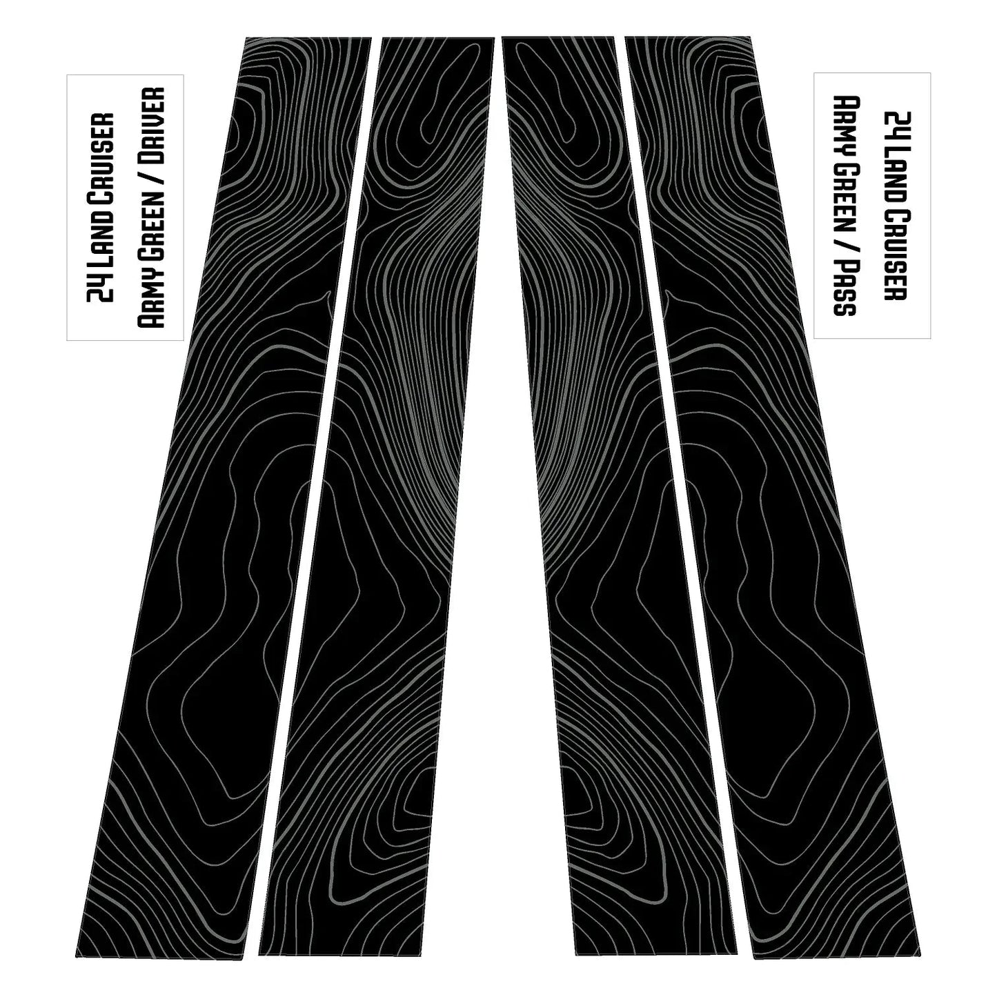 Topographic B Pillar Overlays - 2024+ Land Cruiser / GX 550