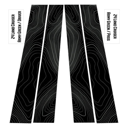Topographic B Pillar Overlays - 2024+ Land Cruiser / GX 550