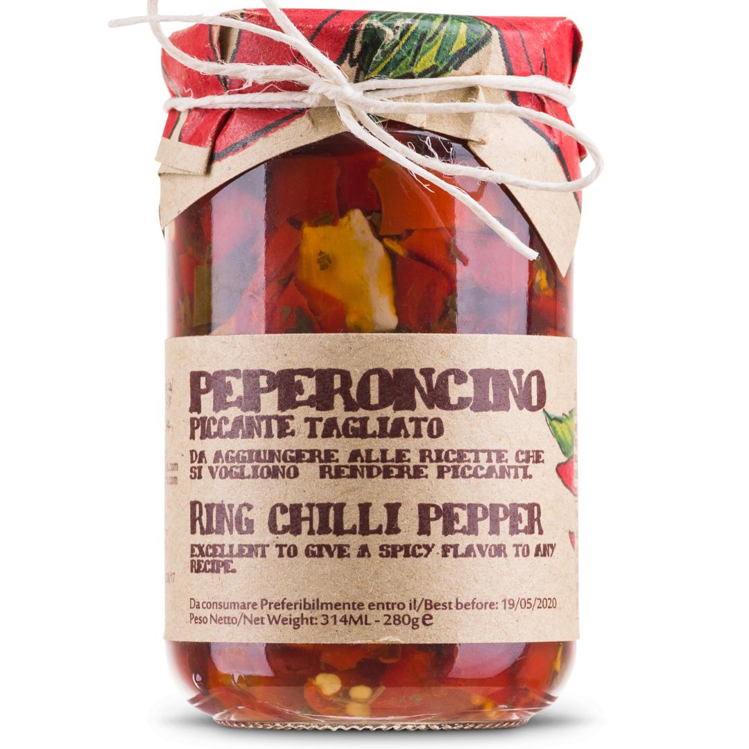 Artigiani dei Sapori, Sliced Calabrian Hot Chili Peppers In Oil, 9.8oz (277g)