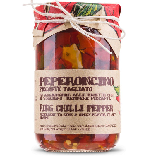 Artigiani dei Sapori, Sliced Calabrian Hot Chili Peppers In Oil, 9.8oz (277g)