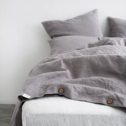 Linen Tales Ash Linen Duvet Cover Set