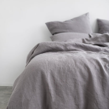 Linen Tales Ash Linen Duvet Cover Set