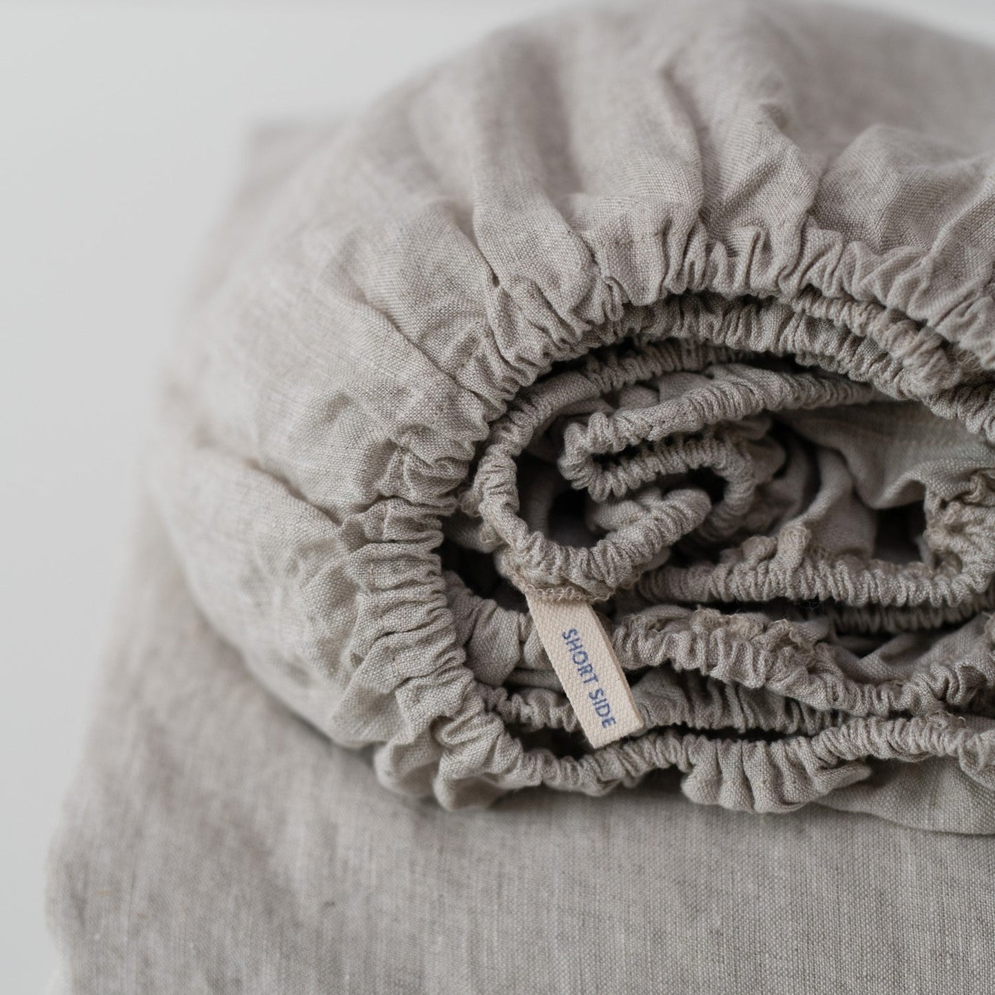 Linen Tales Ash Linen Fitted Sheet