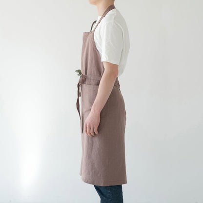Linen Tales Ashes of Roses Linen Chef Apron