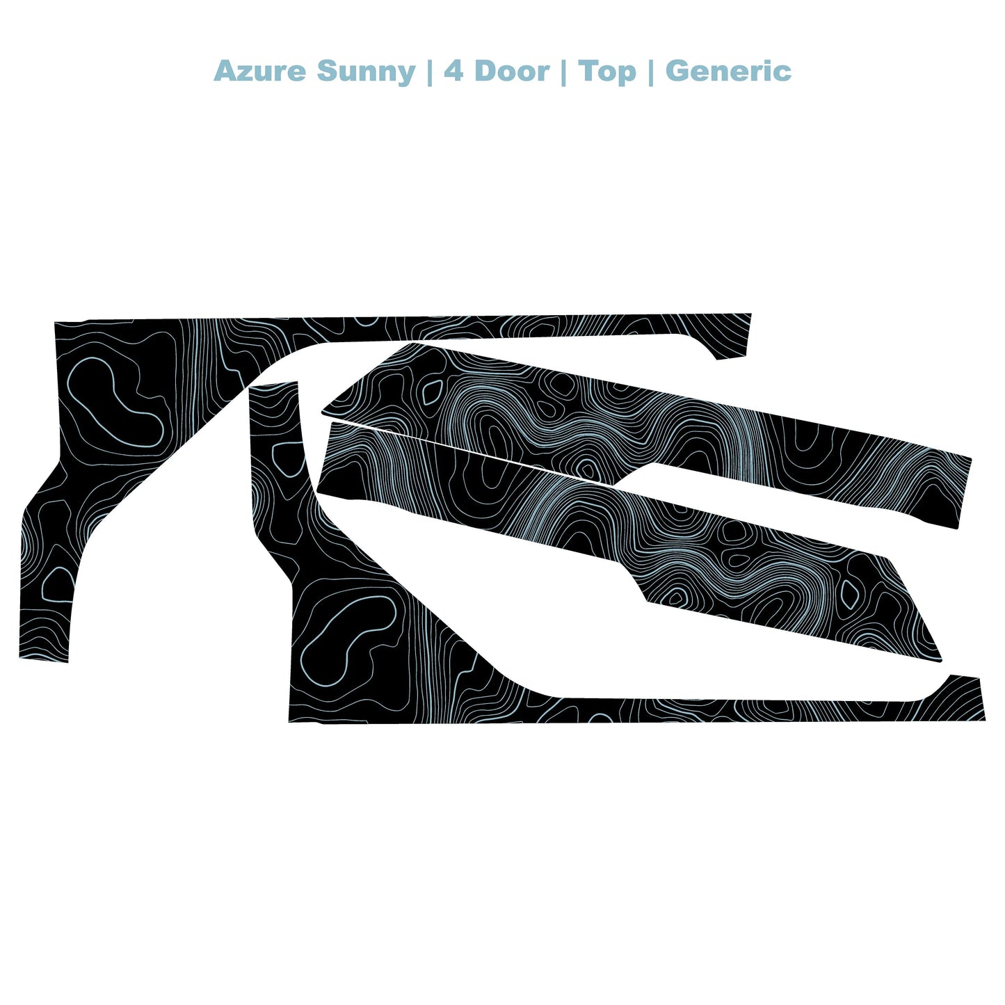 Topographic Upper Door Overlay Kit (Printed Series) - 2021+ Bronco 4 Door