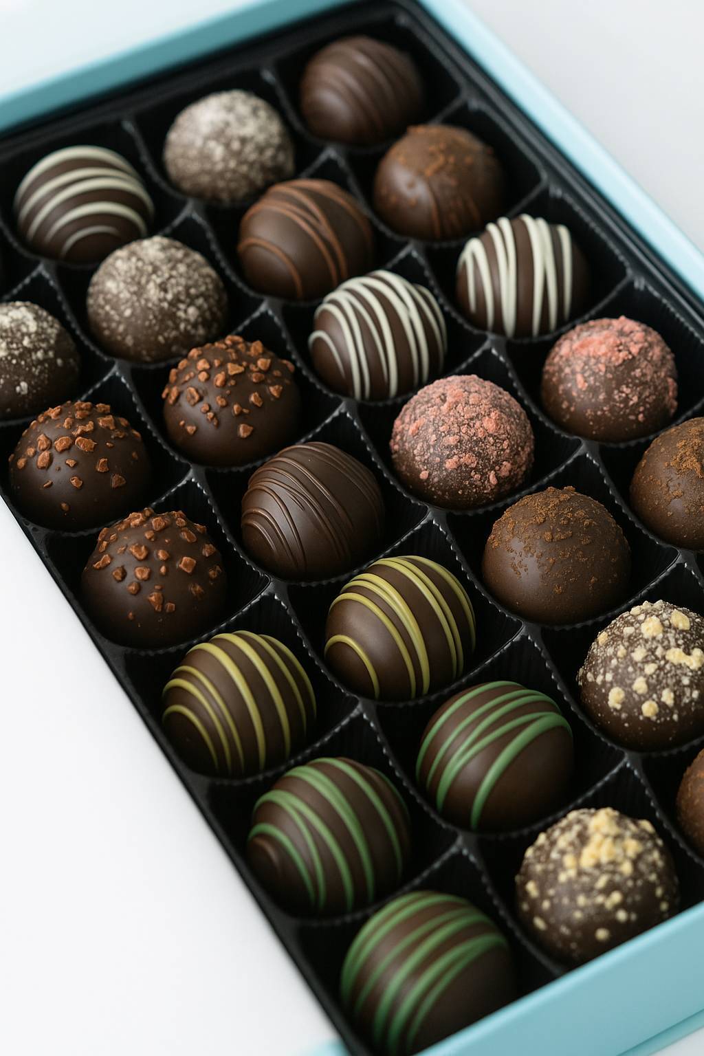Andy Anand Artisan Dark Chocolate Truffles – 16 Pc Handmade Vegan Gourmet Chocolate Temptations, Perfect Gift Box for Anniversaries & Any Occasion, Made with 60% Chocolate (Cocoa Butter)