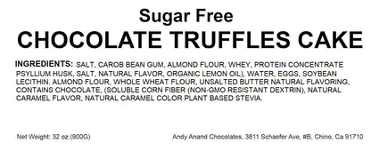Andy Anand Deliciously Indulgent Sugar Free Chocolate Truffle Cake - Best Birthday Cakes Delivery From Bakery - Taste in Every Bite (2 lbs)